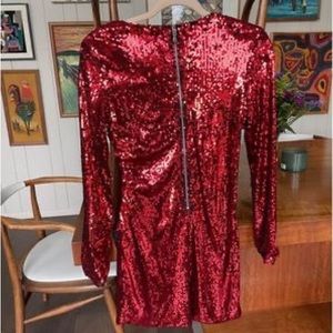 RED SEQUIN DRESS